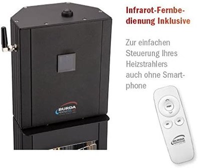 SMART TOWER BLUETOOTH IP24, 3kW, Black, BTBHST3024-1 remote