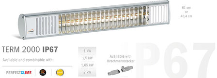 Burda Term2000 IP67 1000W terrasverwarmer